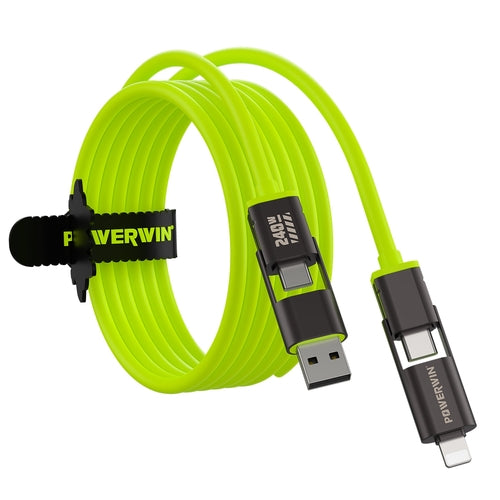 Powerwin PWC240 240W 4-in-1 Fast Charging Cable | PD3.1 USB-C